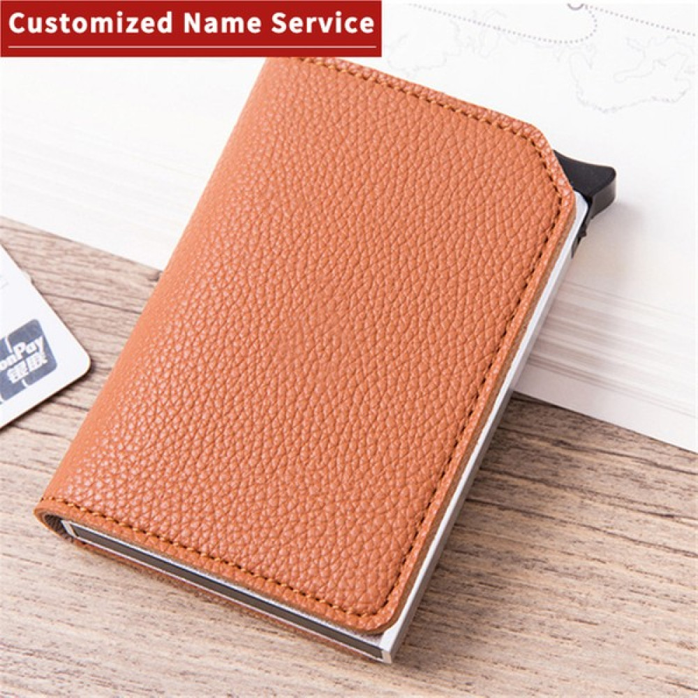 Masoffy Name-X-57-Brown Bycobecy Özel Isimli Cüzdan Hırsızlığa Karşı Kartlık Çoklu Akıllı Cüzdan Rfıd Pop-Up Clutch Çoklu Erkek Learther Cüzdan Kar... Erkek Cüzdan Fiyatı