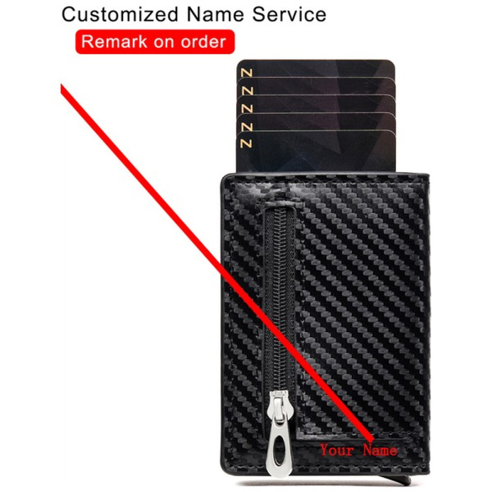 Masoffy NAME-YMS075-CARBON Özelleştirilmiş Rfid Karbon Elyaf Kartlık Erkek Cüzdan Madeni Para Cebi Kımlık Banka Kredi Kartı Sahibi Kılıfı Alüminyum... Erkek Cüzdan Fiyatı