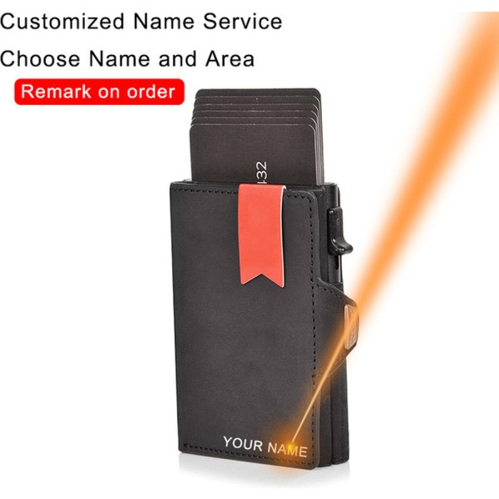 Masoffy Siyah (Isim Hizmeti) Çılgın At Hakiki Deri Erkek Cüzdan Rfid Kartlık Ince Ince Para Cebi Cüzdan Para Çantaları Lüks Metal Cüzdan Erkek Çant... Erkek Cüzdan Fiyatı
