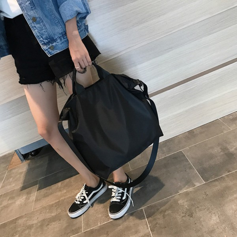 Masoffy Siyah Kadın Naylon Kumaş Çanta Büyük Kapasiteli Su Geçirmez Bez Çanta Tote Katı Crossbody Çanta Bayanlar Için Büyük Seyahat Çantası Çanta (... Bayan Çanta ve Cüzdan Fiyatı