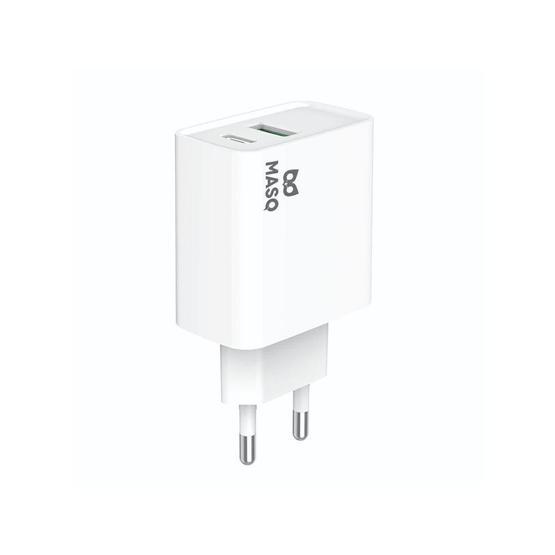 Masq 20W Dual Port Type-C+USB-A Adaptörü
