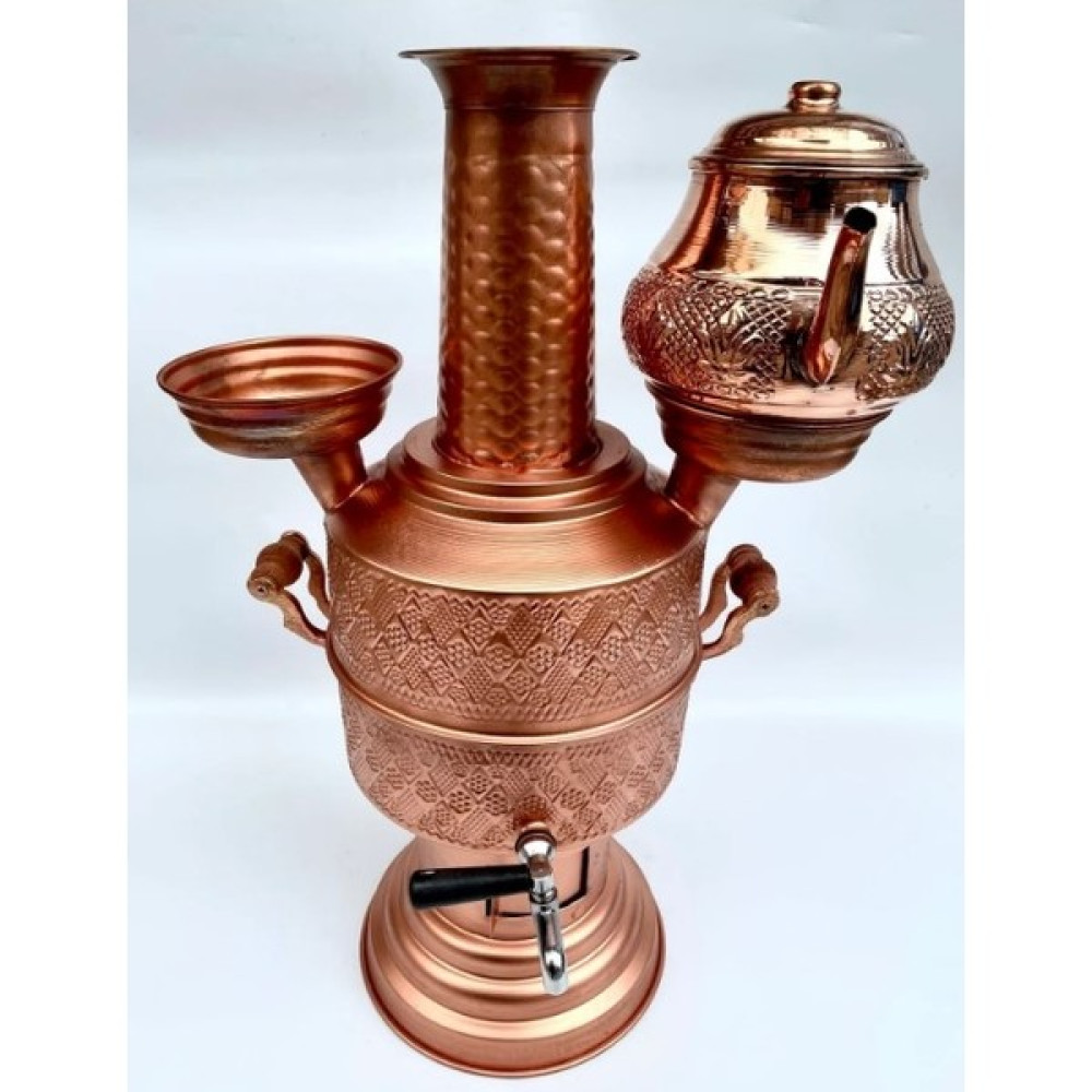 Mass Erzincan Bakır El Işlemeli Bakır Demlikli Bakır Semaver (5 Litre) Bahçe Aksesuarı Fiyatı