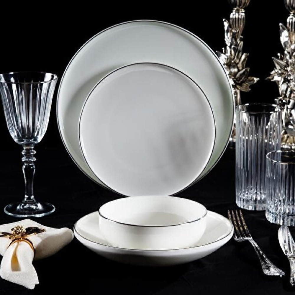 Massimo Elegant Silver 6 Kişilik 24 Parça Yemek Takımı Yemek Takımı Fiyatı