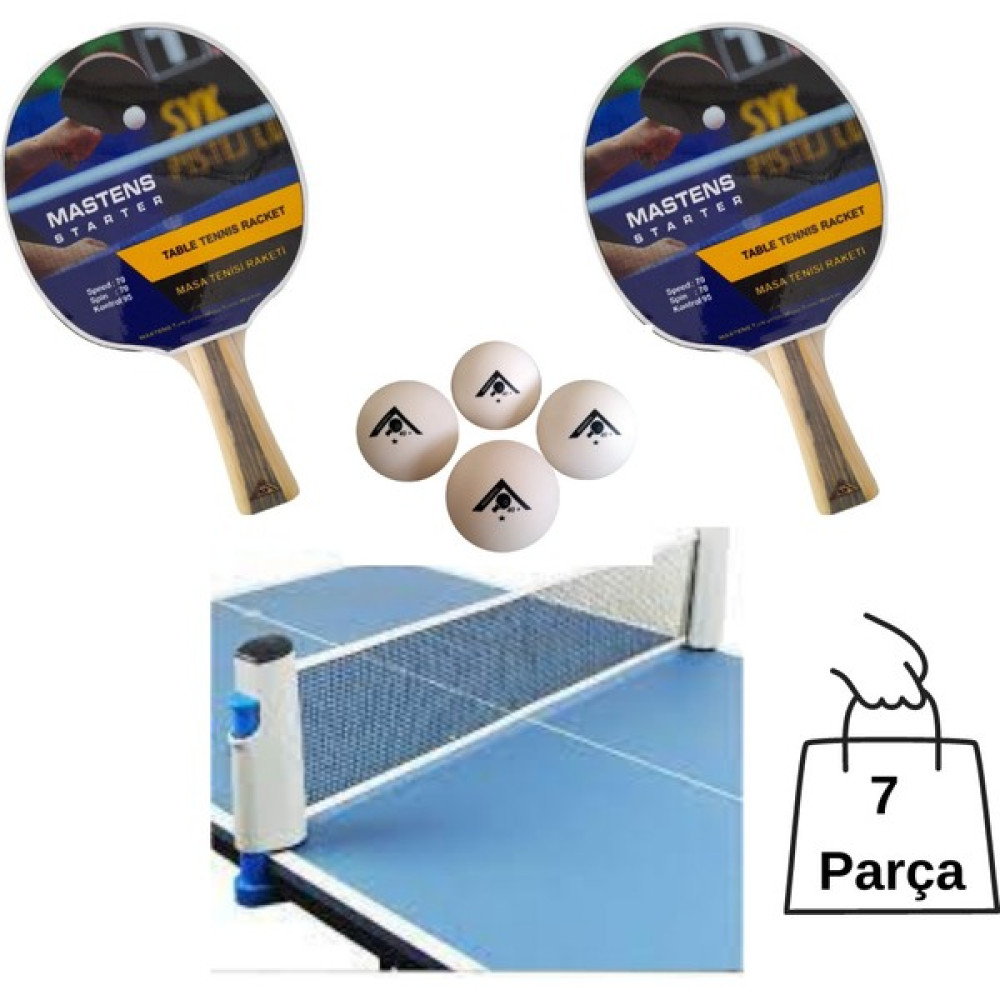 MASTENS Masa Tenisi Raket+Top+File Set(7 Parça) Tenis & Badminton Fiyatı