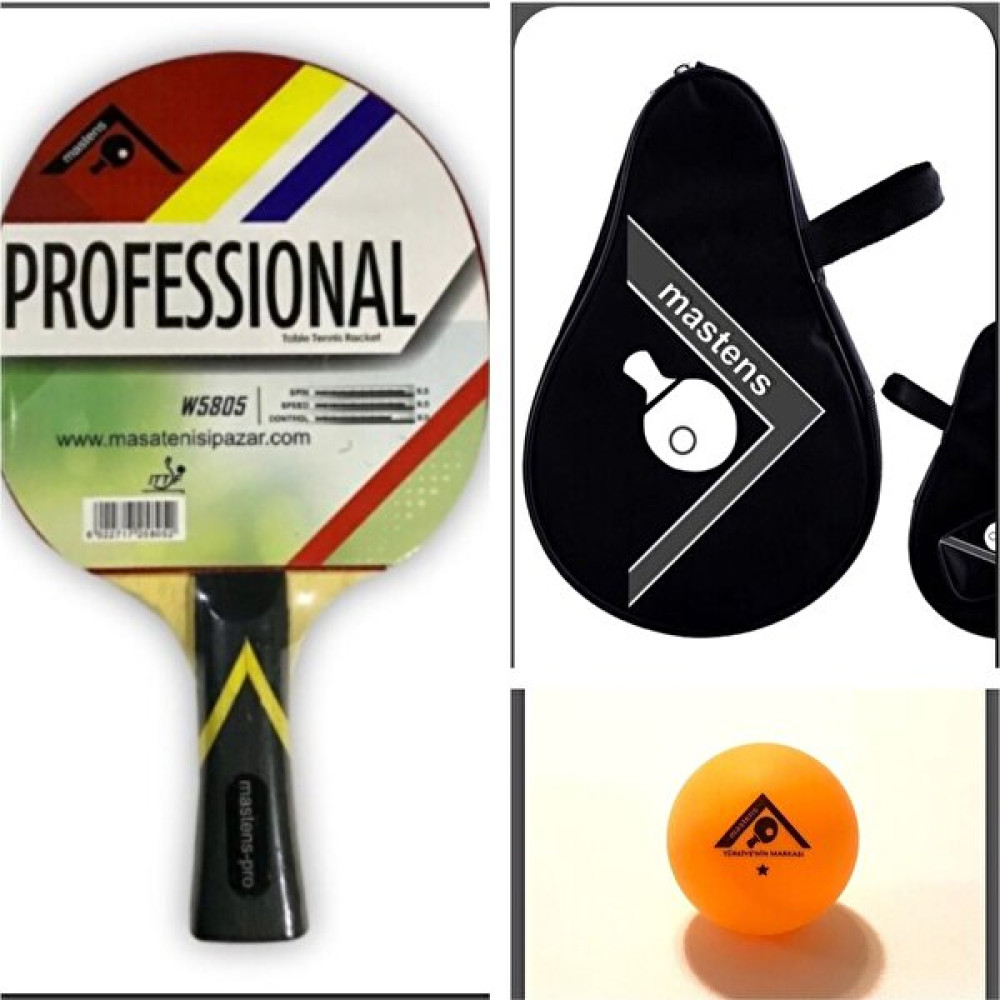 Mastens Pro Ittf Onaylı Raket--Kılıf-Top Set Tenis & Badminton Fiyatı