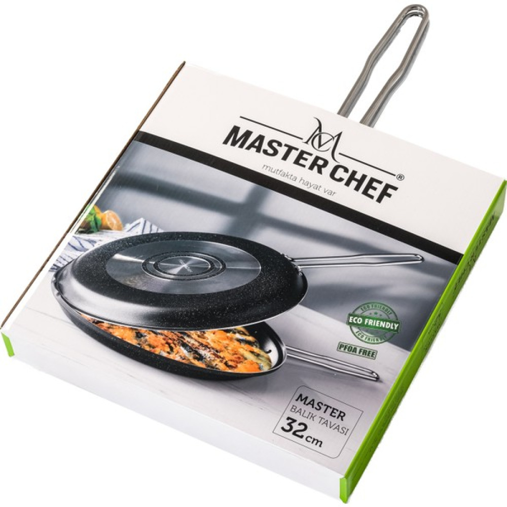 Master Chef Ikiz Balık Tavası 32 cm - Siyah Tavalar Fiyatı