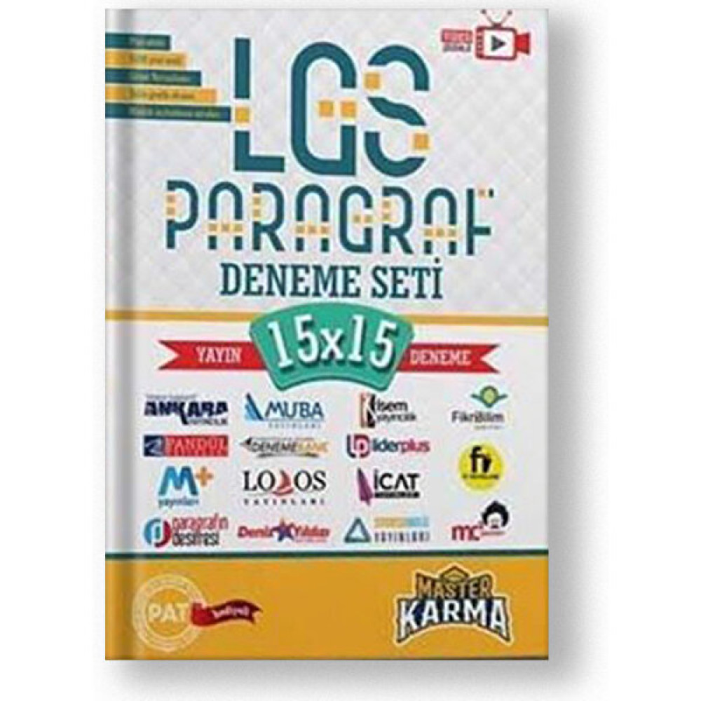 Master Karma Yayınları Lgs Paragraf Deneme Seti 15X15 Deneme Tüm Dersler Fiyatı