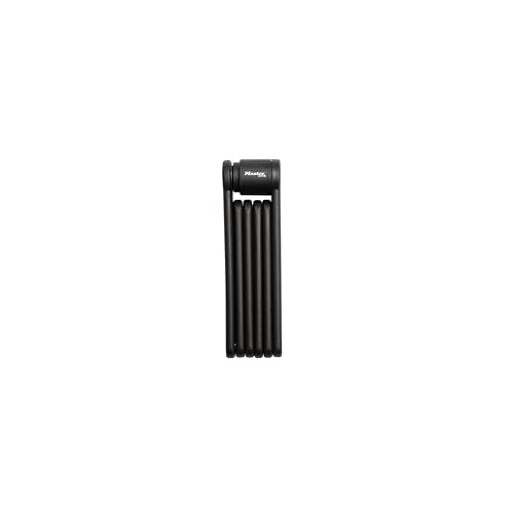 Master Lock Black Hardened Steel Link Folding Bike Lock with Key, Heavy Duty Anti-Theft Lock for Bicycles, Electric Scooters, 2-3/4ft (84cm) Length x 0.13 in (3.5 mm), 8335EC