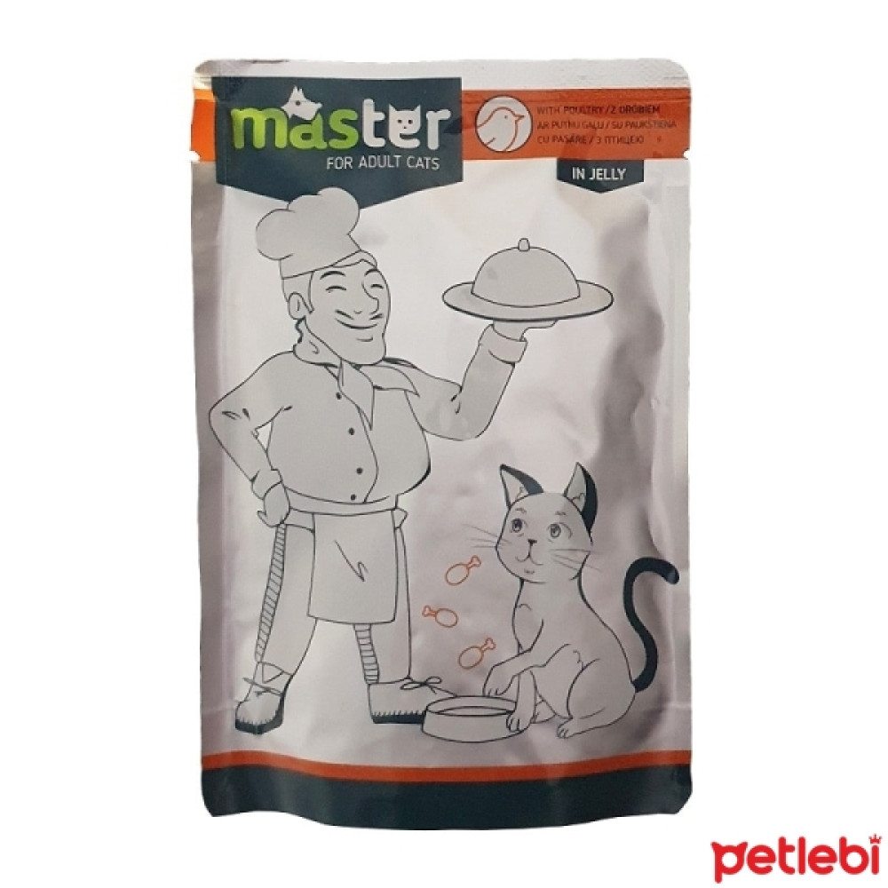 Master Pouch Jöle İçinde Kümes Hayvanlı Yetişkin Kedi Konservesi 80gr Evcil Hayvan Ürünleri Fiyatı
