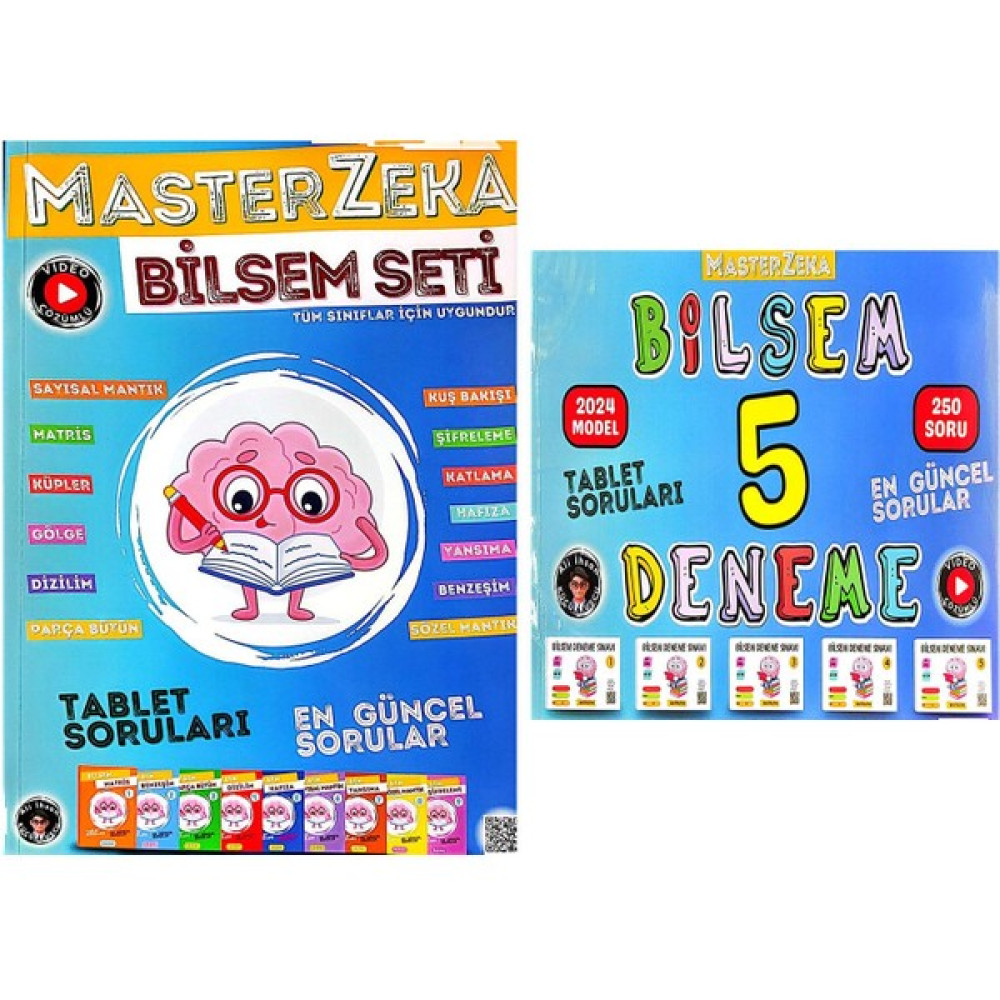 Master Zeka Tüm Sınıflar Için Bilsem Soru Bankası ve Deneme Seti 2 Kitap Kaynak Kitapları Fiyatı