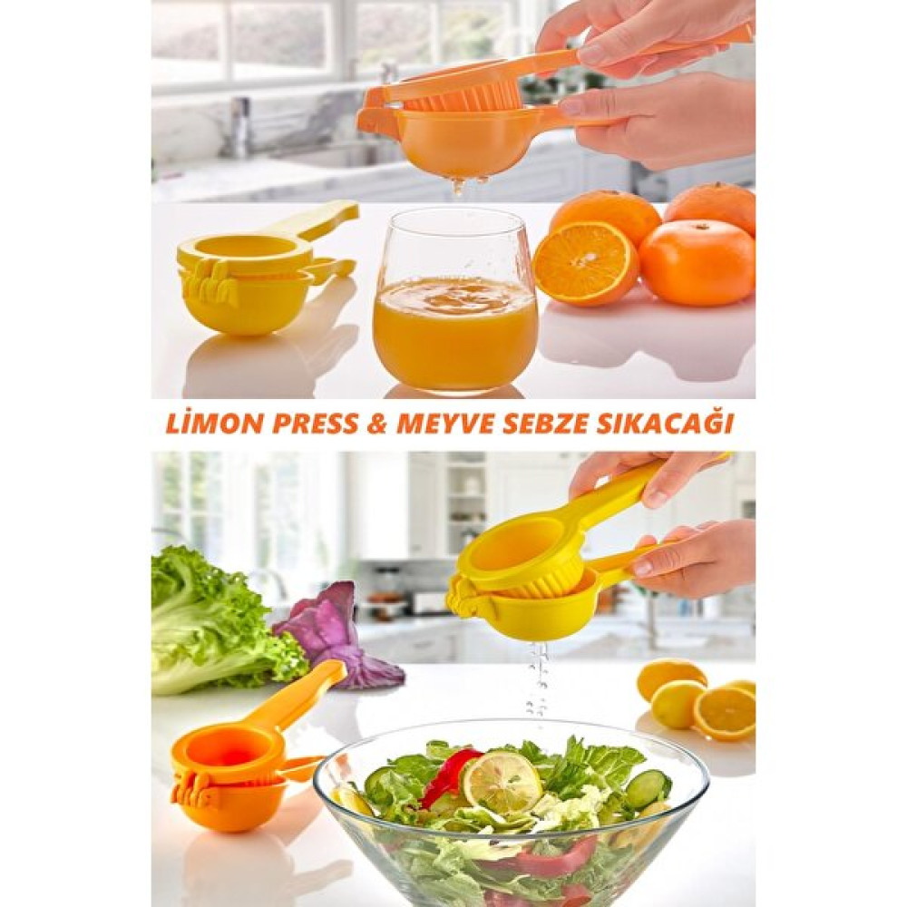 MasterCar Pratik Limon Pres & Narenciye ve Sebze Sıkacağı | Sert Plastik Katı Meyve Sıkacağı Portakal Sıkacağı - Sarı Meyve Sıkacakları Fiyatı