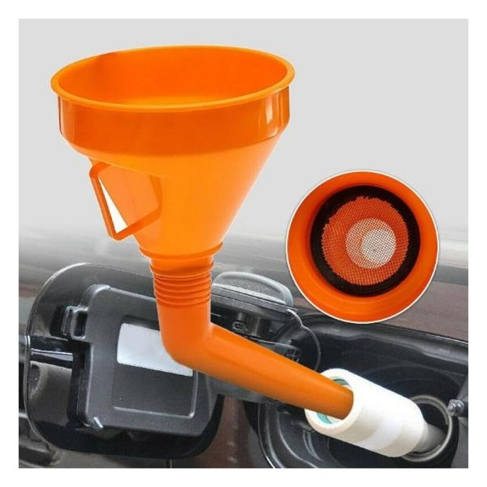 MasterCar Süzgeçli Benzin Doldurma Hunisi Körüklü Plastik Turuncu Huni Yağ Dolum Hunusi Oto Yağlayıcılar Fiyatı