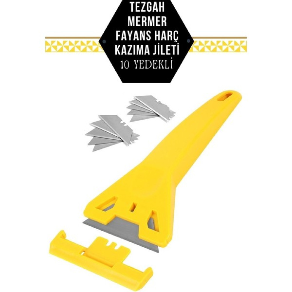 Mastercare 10 Yedekli Tezgah Mermer Fayans Harç Kazıma Jileti 717048 Temizlik Malzemeleri Fiyatı