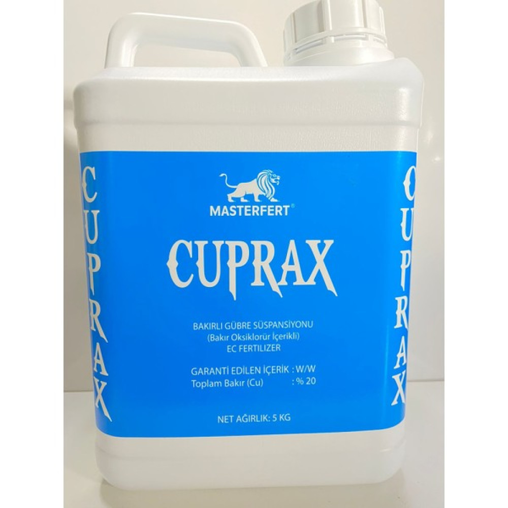 Masterfert Cuprax Bakırlı Gübre Çözeltisi %20 Bakır (Sıvı Hazır Bordo Bulamacı) 5kg - 1 Ton Suya Karıştırılır Gübre Fiyatı