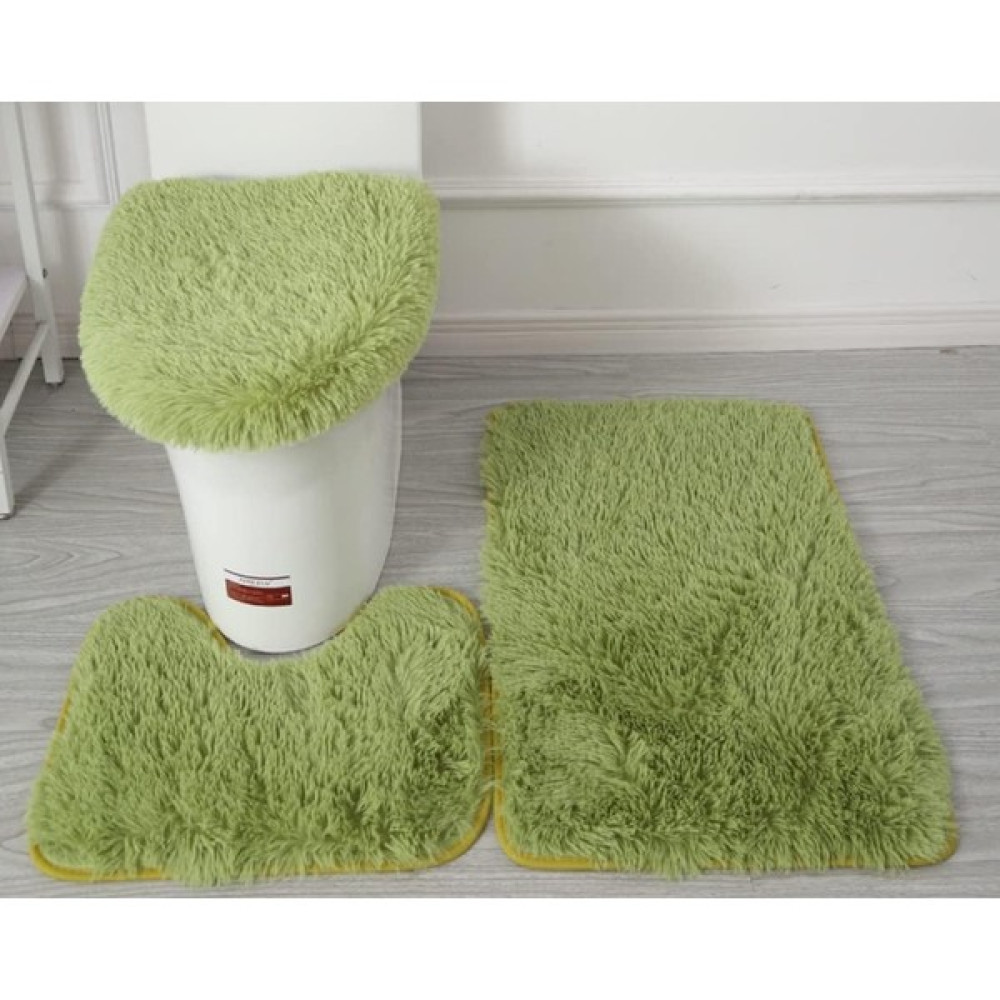 Masterr 3'lü Yumuşak, Kaymaz Mikrofiber Banyo Paspası Seti, Pvc Flanel Destekli, Banyo Paspası + Klozet Paspası + Klozet Kapağı, Sade Yeşil (Yurt Dışından) Oto Boyaları Fiyatı