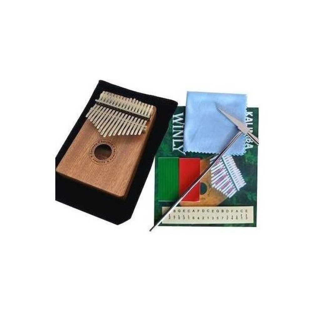 Masterwork Kalimba 17 Tuşlu Maun Kılıf ve Akort Çekici+Eğitim Metodu - Kahverengi Vurmalı Çalgılar Fiyatı