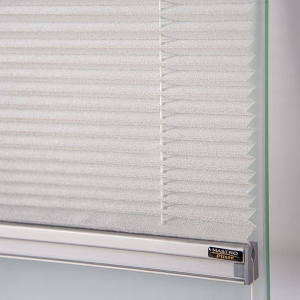 Mastro Plisse Tulle Serisi Gri Cam Balkon Plisse Perde - Kırık Beyaz - 45 x 150 cm Stor Perde Fiyatı