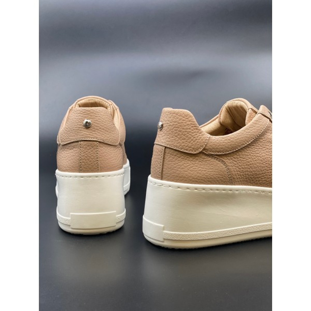 MAT DERİ Kadın Nude Spor Ayakkabı Hakiki Deri Gizli Lastikli Yüksek Taban Sneaker Kadın Günlük Ayakkabıları Fiyatı
