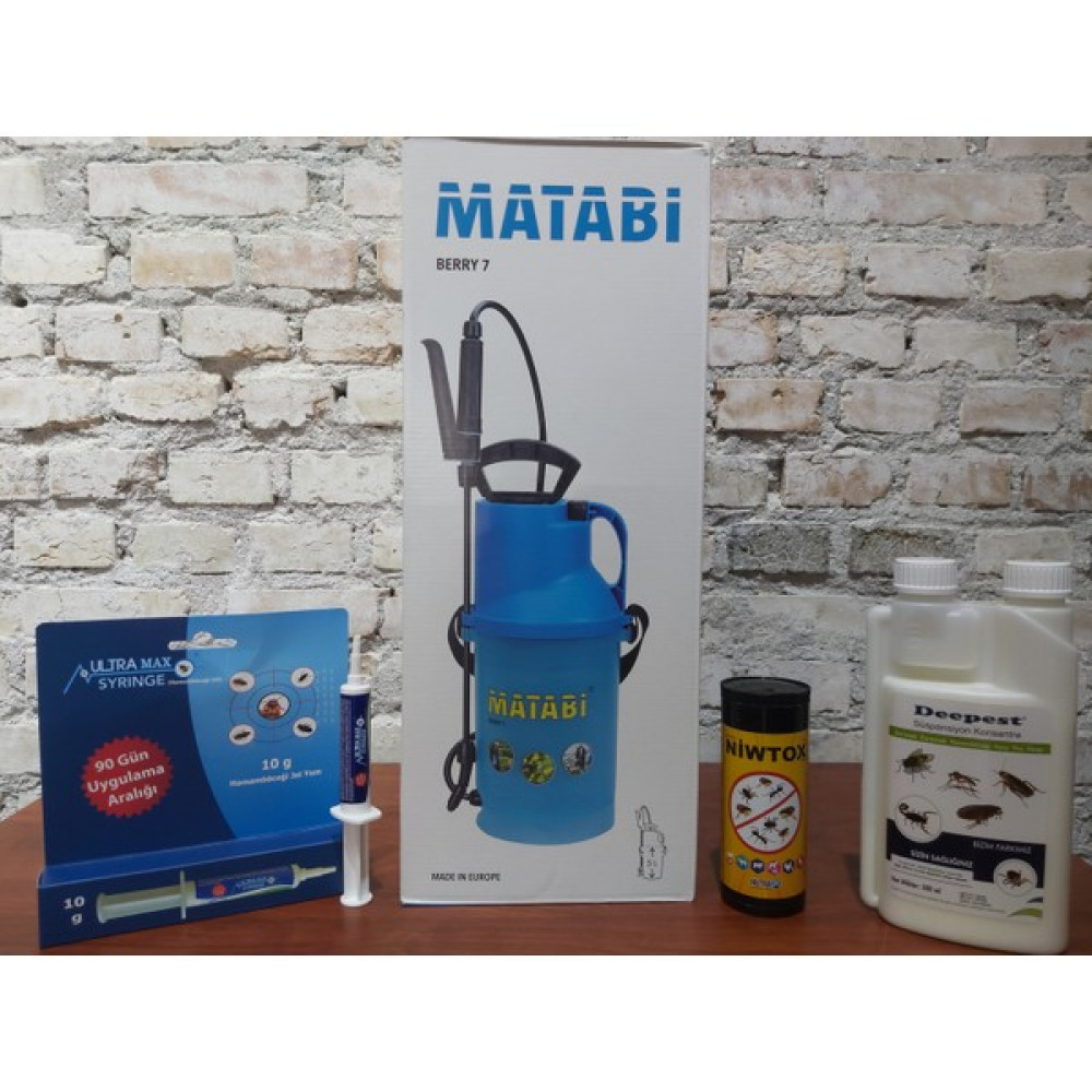 Matabi Berry7 Pompa+Hamam Böceği Jeli+Karınca Tozu+1 Lt Haşere İlaçlama Makinesi Fiyatı