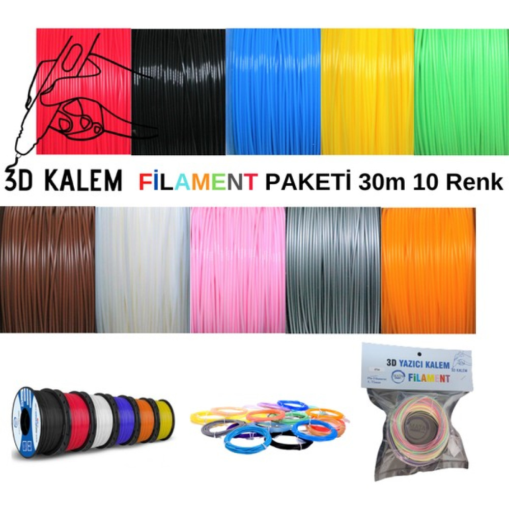 Matafilament 3D Kalem Filament 10 Renk 30MT Small Paket Pla Oyun & Hobi Fiyatı