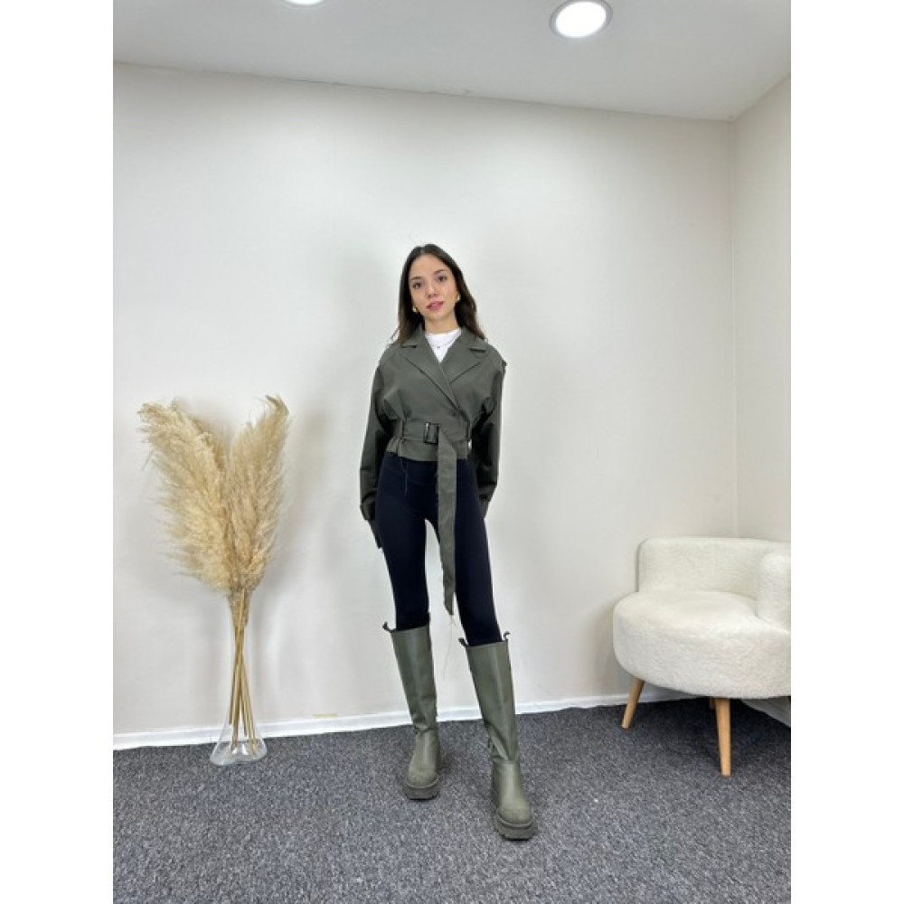Mataia Atelier Kemer Detaylı Crop Trençkot Kadın Trençkot Fiyatı