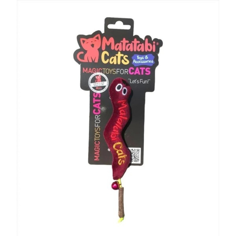 Matatabi Cats Wormy Sesli ve Doğal Matatabili Peluş Kedi Oyuncağı 17 cm (Kedi Otu/nanesi Içermez) Evcil Hayvan Ürünleri Fiyatı