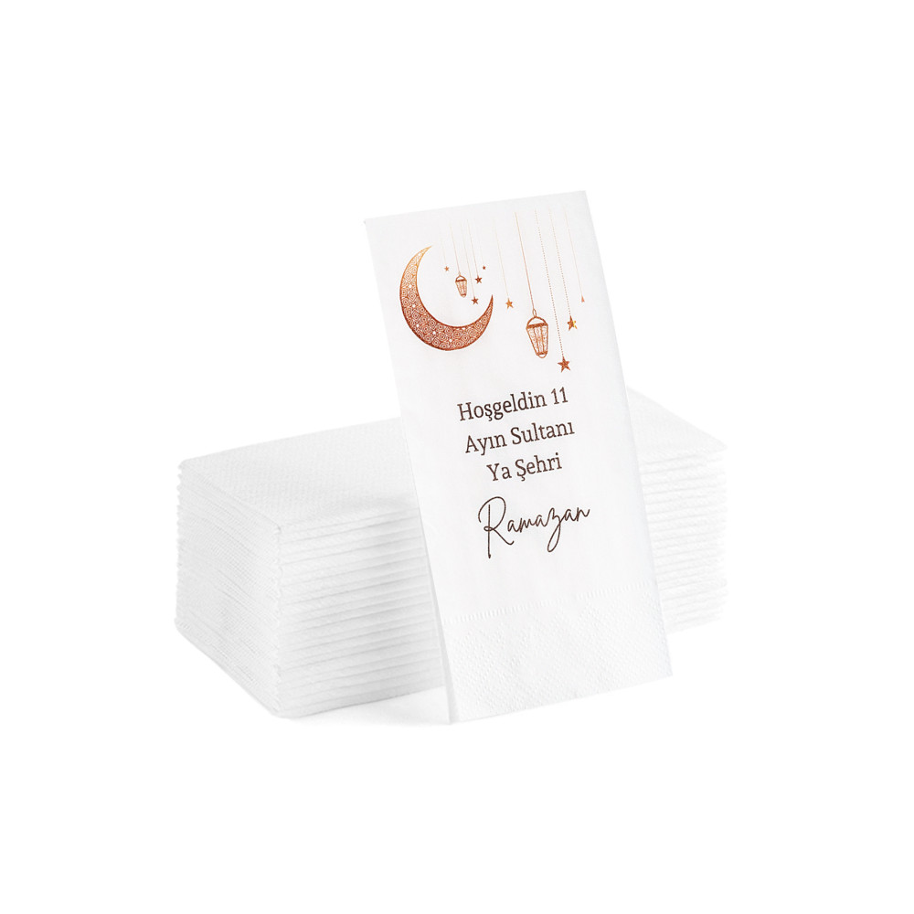 Matbaagraf Hoşgeldin 11 Ayın Sultanı Yazılı Baskılı Sunum Servis Ramazan Peçetesi 20li Peçete Fiyatı