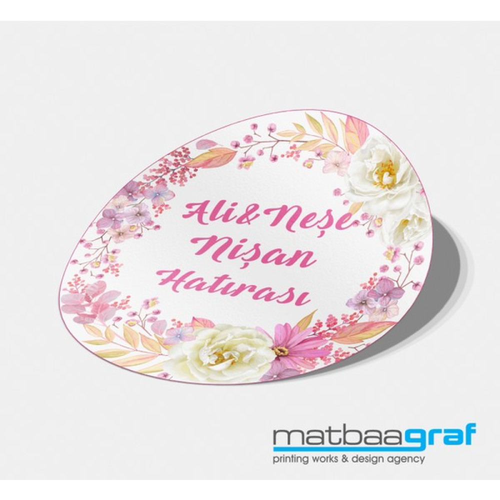 Matbaagraf Kına-Nişan-Söz-Nikah-Düğün Etiketi-Özel Kesim Sticker 120 Adet - 4 x 4 cm Sticker Fiyatı