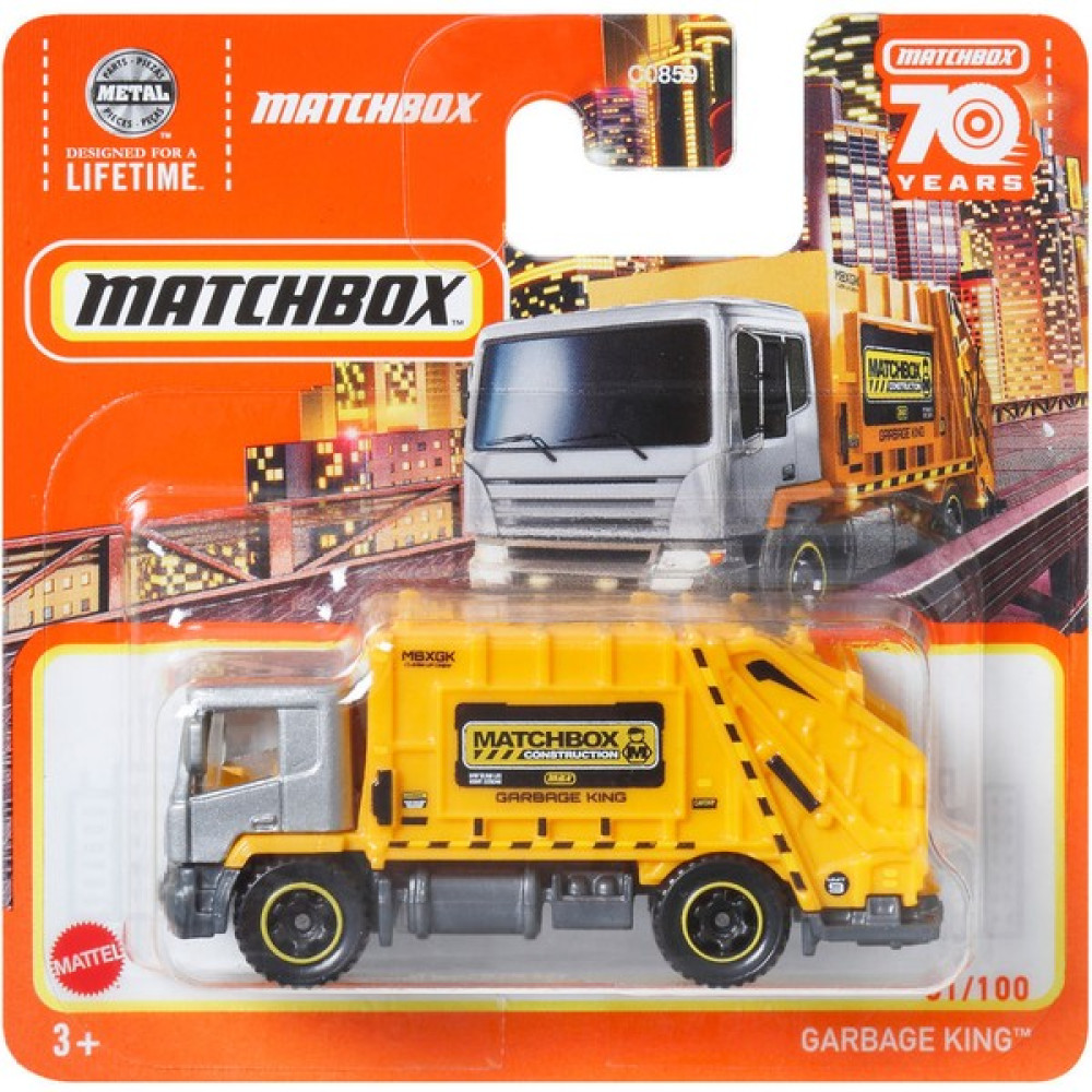 Matchbox Tekli Arabalar Garbage King HLD09 - Kırmızı - Yeşil Oyuncak Araç Fiyatı
