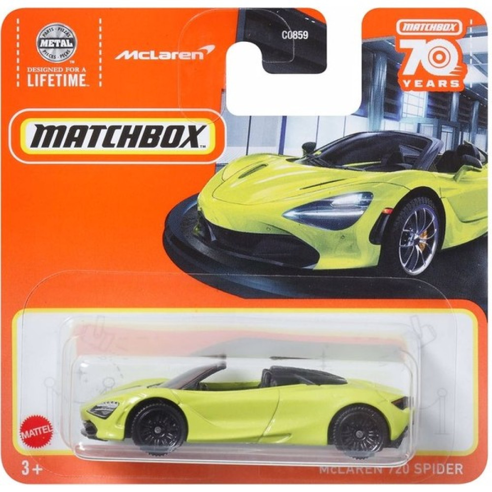 Matchbox Tekli Arabalar Mclaren 720 Spider HFR66 - Renkli Oyuncak Araç Fiyatı