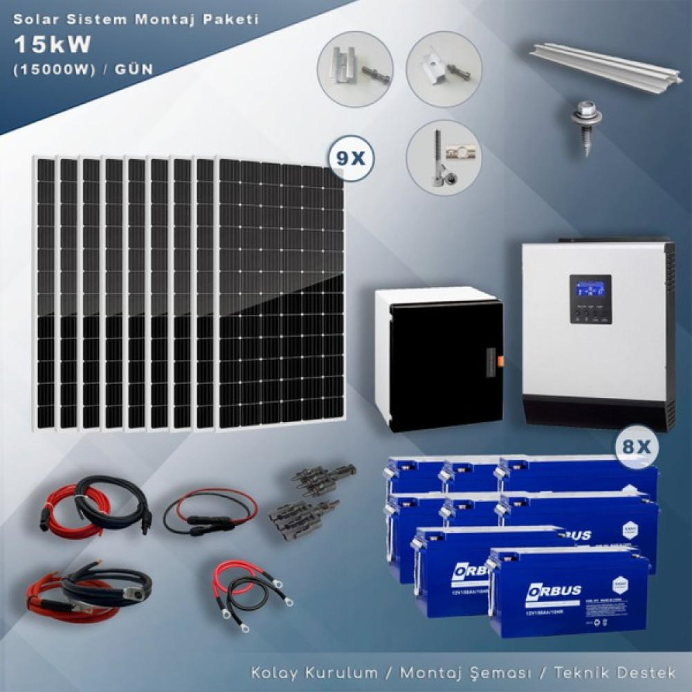 Matech 15 Kw Solar Paket Sistem (15000W/GÜN) Oto Boyaları Fiyatı