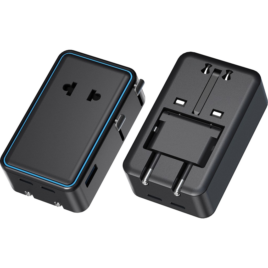 Matechno 25W Evrensel Seyahat Adaptörü 2xtype-C 1xusb Eu Us Au Uk Priz Fiş Çevirici Dönüştürücü - Siyah Bilgisayar Çevirici ve Adaptörü Fiyatı