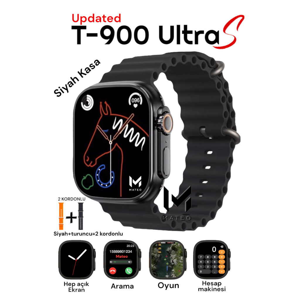 MATEO Akıllı Saat 8 Ultra T900 ULTRA 2S Ios/android Destekli 2.08inch Arama Özeliği Sensörlü Smartwatch Akıllı Saat Fiyatı