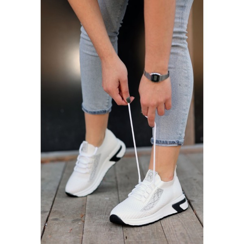 Mater Ayakkabı Taşlı Triko Kadın Günlük Sneakers 330 Spor Ayakkabı Fiyatı