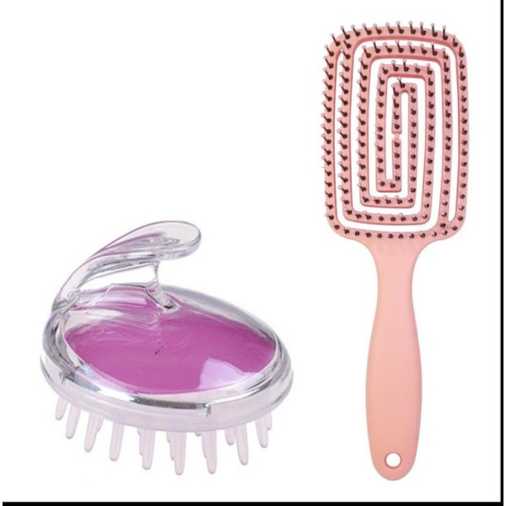 Matesstore Üç Boyutlu 3D Saç Tarak + Saç Masaj Şampuan Tarağı 2 Ürün Bir Arada Saç Bakım Seti Saç Fırçası ve Tarağı Fiyatı