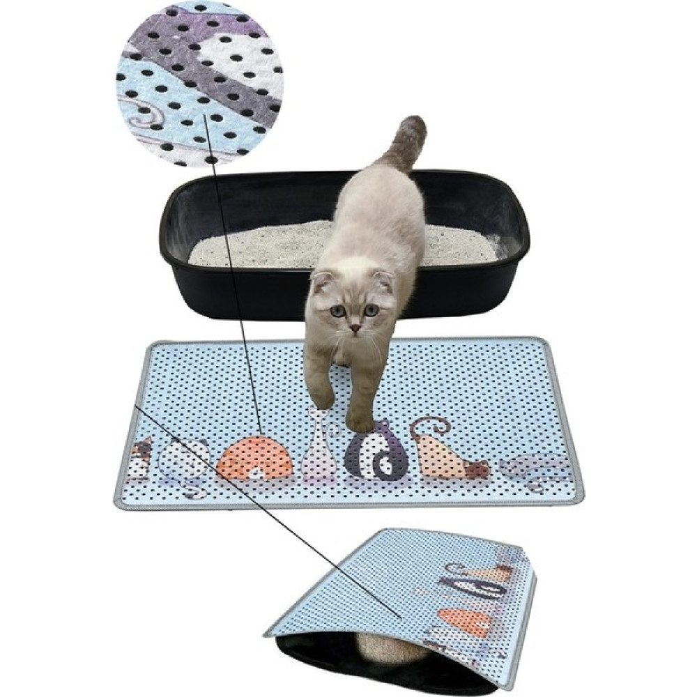 MatGo Pati Kedi Kumu Matı Çift Katlı Sıvı Geçirmez Kaymaz Elekli Yıkanabilir Kedi Tuvaleti Paspası 40X60cm Evcil Hayvan Ürünleri Fiyatı