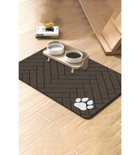 Matgo Pati Parke Desenli Kahverengi Beslenme Matı Kaymaz Sıvı Geçirmez Kedi Köpek Mama Paspası 50X70CM Evcil Hayvan Ürünleri Fiyatı