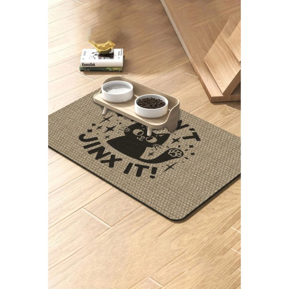 Matgo Pati Süper Mood Deri Nazar Etme Krem Beslenme Matı Kaymaz Su Geçirmez Kedi Köpek Mama Paspası 50X70CM Evcil Hayvan Ürünleri Fiyatı