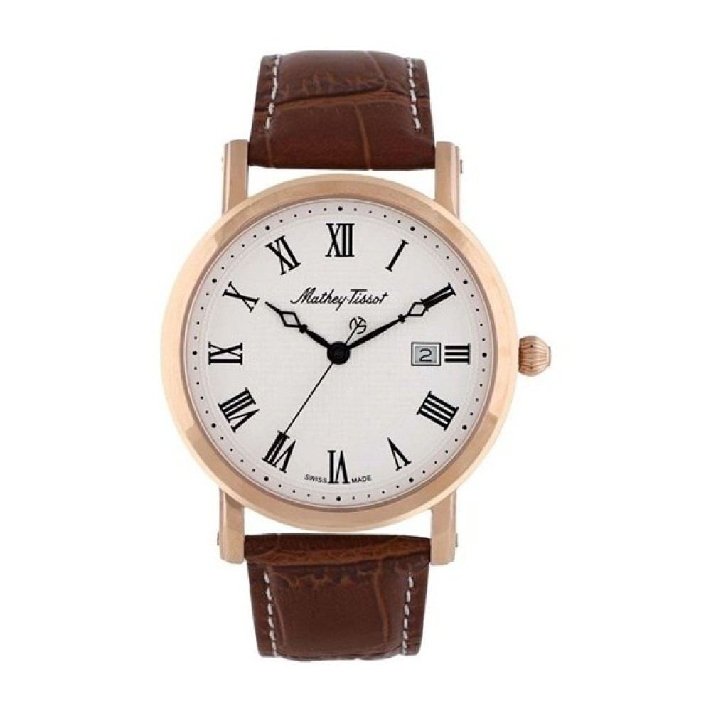 Mathey-Tissot HB611251PBR Swıss Made Deri Kayışlı Erkek Kol Saati - Kahverengi Kol Saatleri Fiyatı