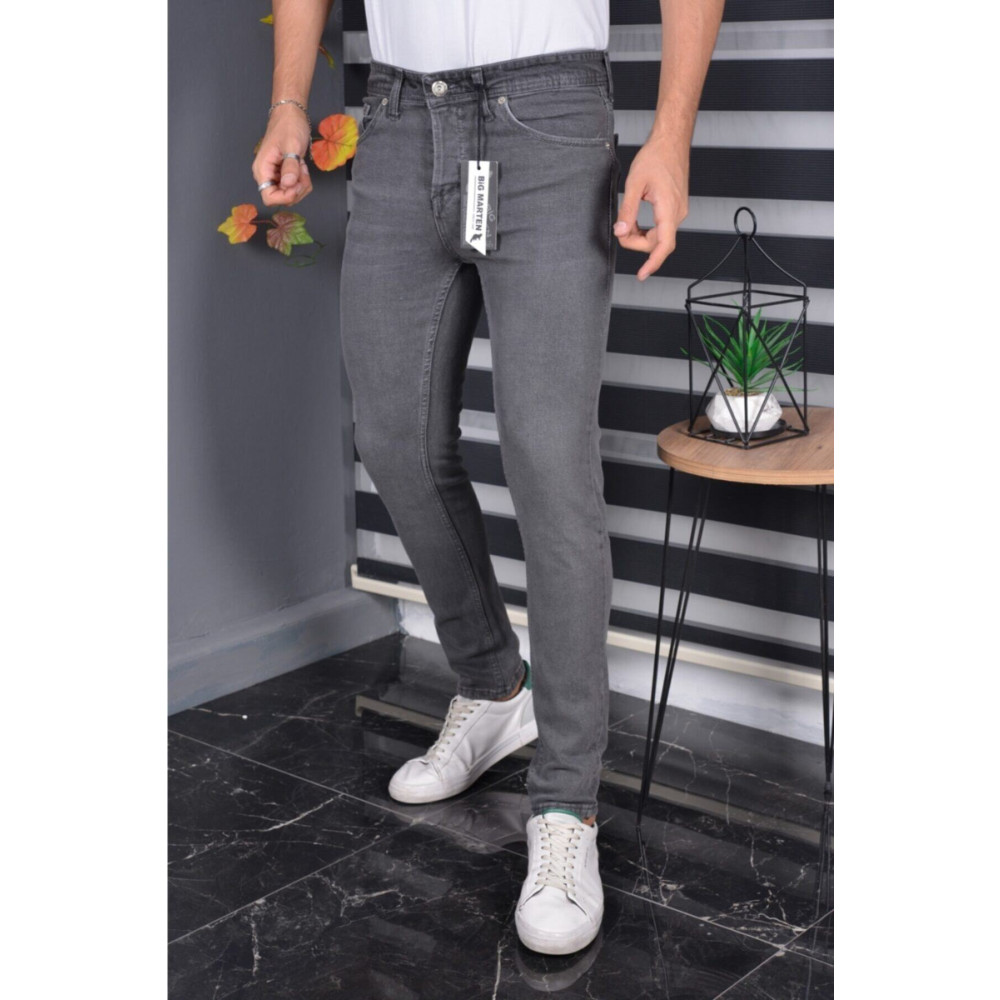 MATRALLİX 604 Erkek Gri Slim Fit Likralı Kot Pantolon Jean - Beden Tablomuza Bakınız - 29 Beden Bayan Jeans / Kot Pantolon Fiyatı