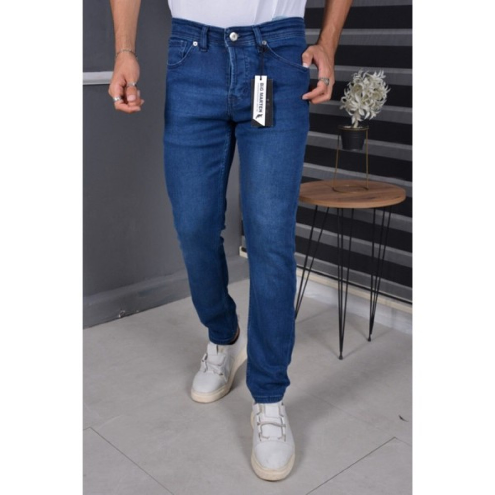 Matrallix 614 Erkek Koyu Mavi Slim Fit Pantolon Jean - Beden Tablomuza Bakınız- Erkek Jeans / Kot Pantolon Fiyatı