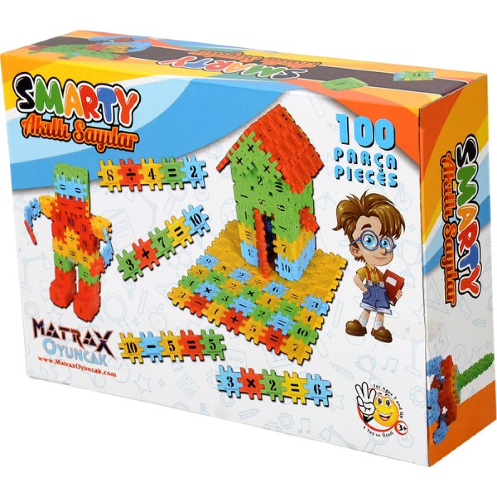 Matrax 100 Parça Smarty Akıllı Sayılar Legolar ( Yapım Oyuncakları ) Fiyatı