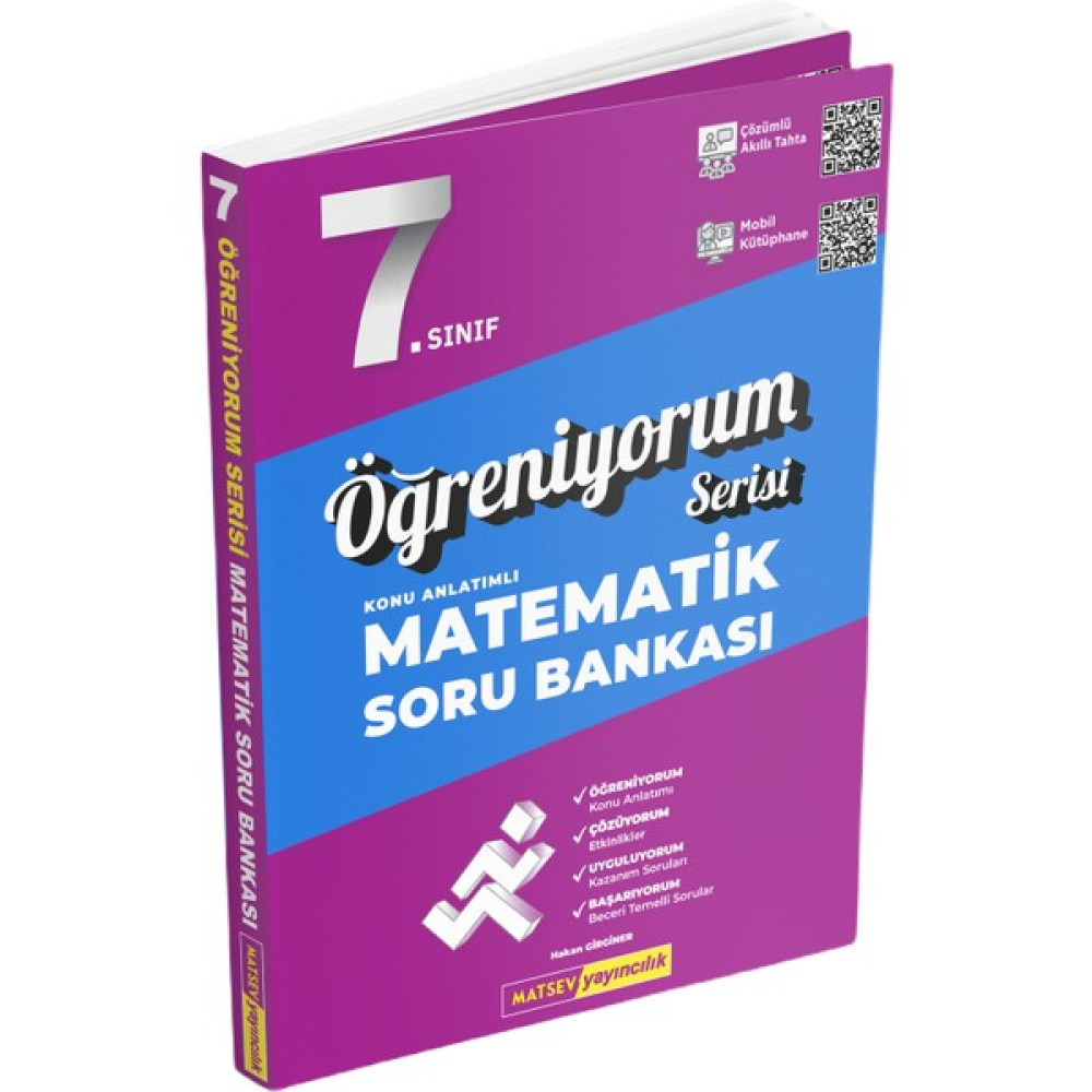 Matsev Yayıncılık 7.sınıf Matematik Öğreniyorum Konu Anlatımlı Soru Bankası Matematik Fiyatı