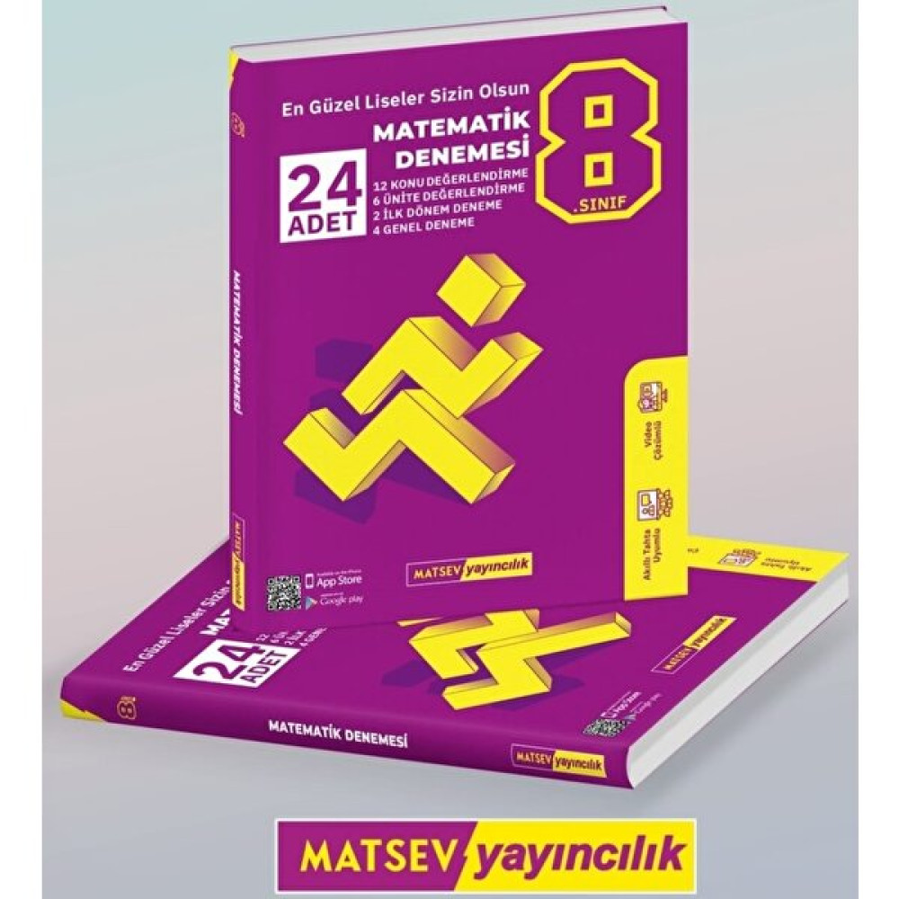 Matsev Yayıncılık 8.sınıf 24'lü Matematik Denemesi Ders Sınav Kitapları Fiyatı