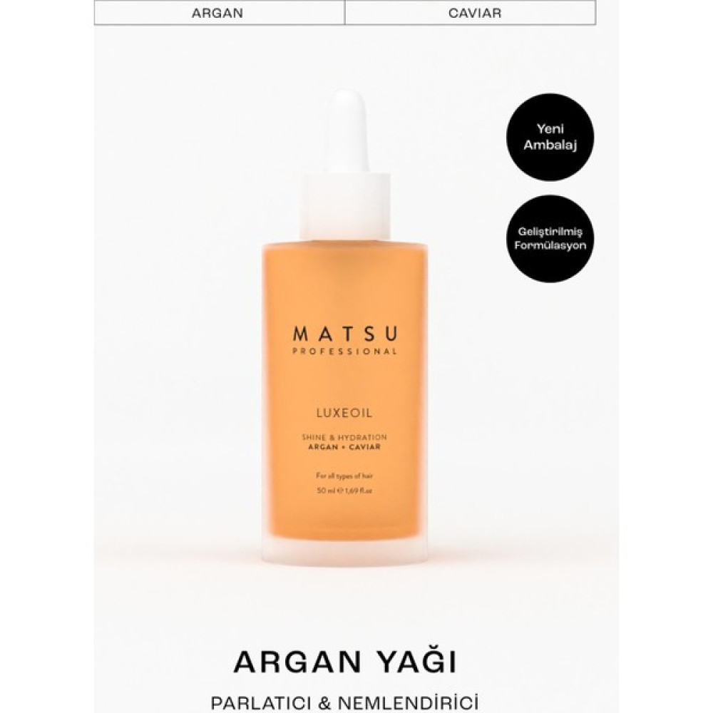 Matsu Luxeoil Argan Saç Bakım Yağı 50 Ml - Argan & Havyar Saç Bakım Maskeleri & Serumlar & Spreyler Fiyatı