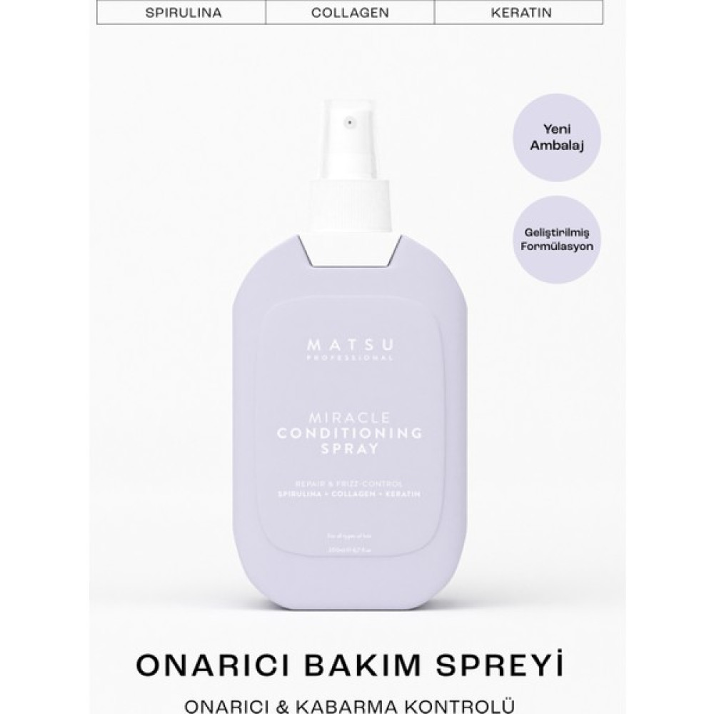 Matsu Miracle Biotinli Onarıcı Kolay Tarama Bakım Spreyi 200 ml - 1 Siyah Saç Şekillendirici Sprey Fiyatı