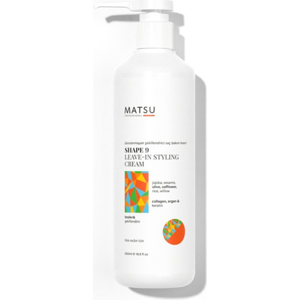 Matsu Shape 9 Leave-In Styling Cream Durulanmayan Şekillendirici Saç Bakım Kremi 500 ml Şampuan ve Saç Kremi Fiyatı