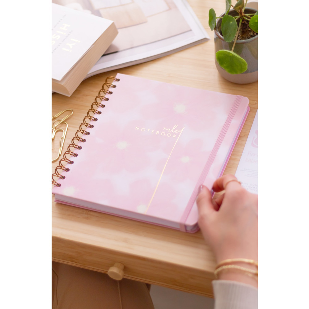 Matt Notebook 19x21 Cm Kare Lastikli Spiralli Sert Kapak Not Defteri Çizgili Defter Fiyatı