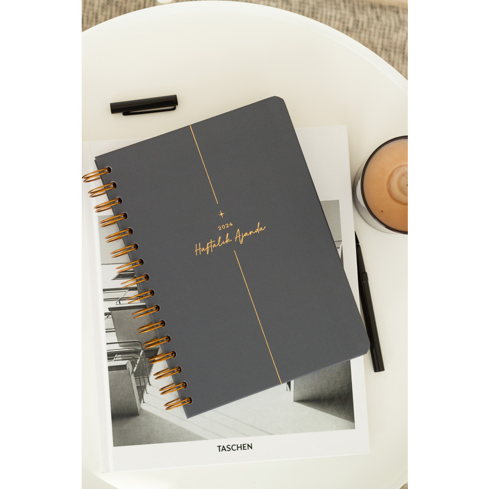 Matt Notebook 2024 Yılı A5 Ajanda 12 Aylık Siyah Ajanda Fiyatı