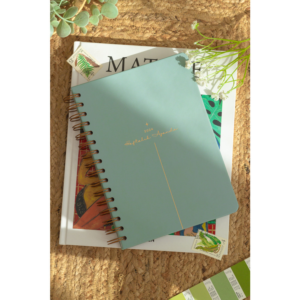 Matt Notebook 2024 Yılı A5 Ajanda 12 Aylık Yeşil Ajanda Fiyatı